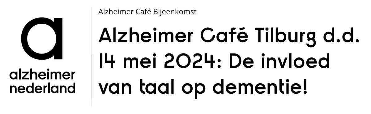 Upcoming Tuesday I’ll talk about the influence of dementia on language at an “Alzheimer Cafe” in the Netherlands, which is a social gathering for people living with dementia and their loved ones in a community space @alzheimernl. More info (in Dutch): alzheimer-nederland.nl/regios/midden-…