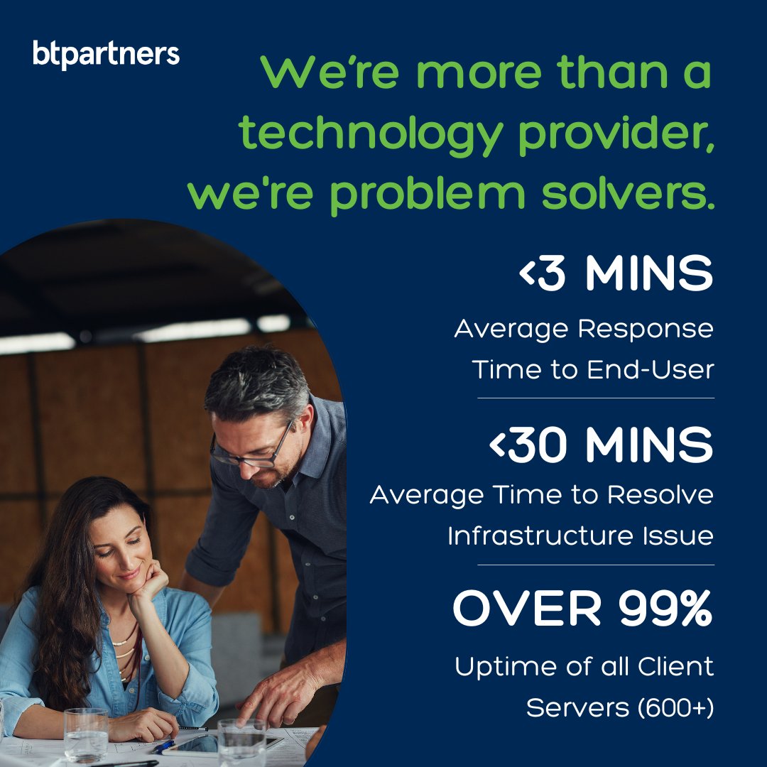 Our #ManagedServices team is here to build & enhance your #IT network by focusing on strong #collaborations rather than transactions. Find out what else we can do for you!

btpartners.com/managed-it-ser… 

#ManagedITServices #TechnologyPartner