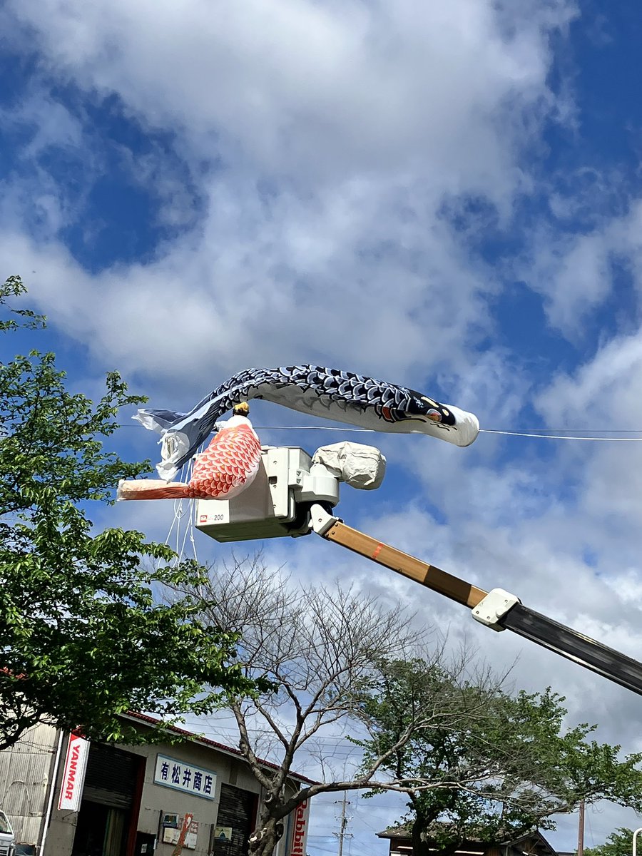 こいのぼりの撤去をしています🎏
相川の両側から高所作業車で、片側が外して、片側がひっぱって、こいのぼりを回収して、カゴに入れて、倉庫に持っていき、
後日選別をして、
修理をして、また来年！
垂井の青空の元皆様にお会いできるのを待っています🎏
また来年🎏
#垂井町
#岐阜県
#こいのぼり