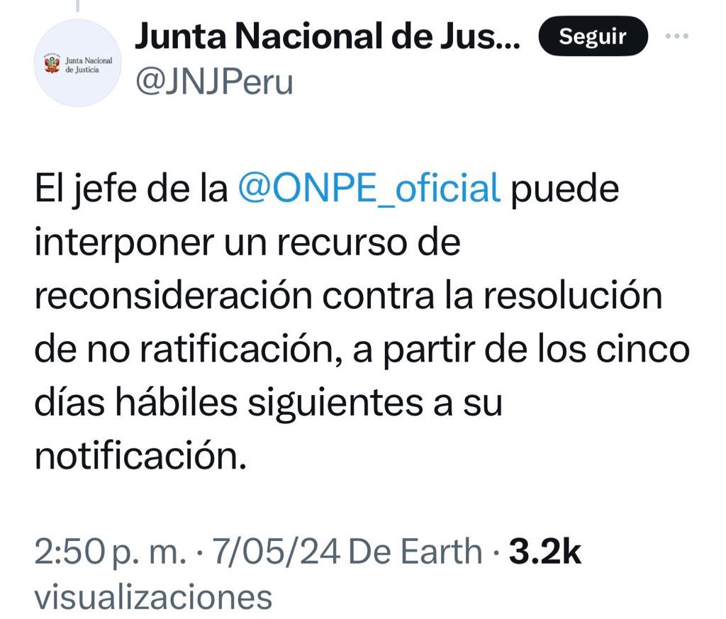 La @JNJPeru DICE Q @pcorvetto PUEDE A P E L A R…. BUENO, QUE SE PONGA A P E L A R PAPAS Y CAMOTES! NUNCA MAS DEBE OCUPAR CARGO PUBLICO! El proximo EX Jefe que las próximas elecciones serían VIOLENTAS…no es el quien DEBE ASEGURAR ELECCIONES EN PAZ? 👏 FALCONI