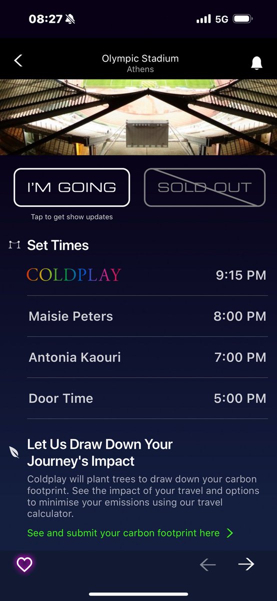 Set times are out on the Coldplay app for the #MOTSWT Europe 2024 leg!