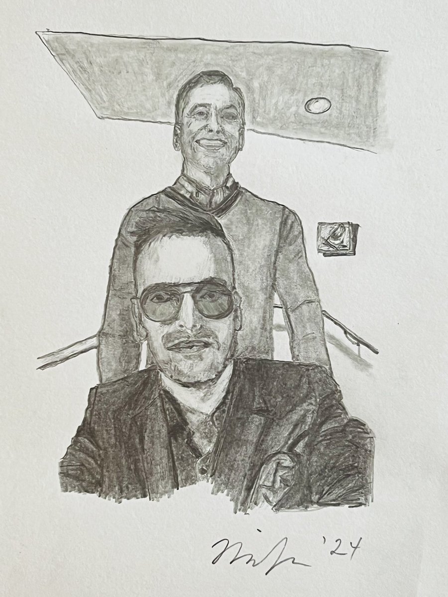 Today’s sketch. “Men of Style”. Armin’s friend Michael takes Armin on a tour of Questacon. Michael has donated generously over multiple years. The world needs more Michaels and Armins. Donate here: themay50k.org/fundraisers/tr…