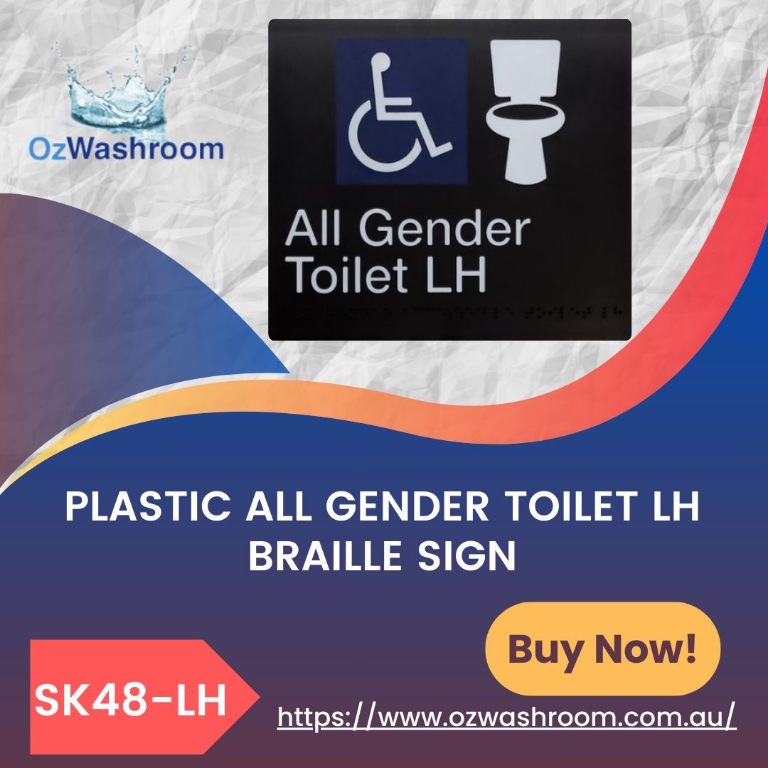 Ensure restroom accessibility with our Plastic All Gender Braille Toilet Sign. Easy to install with self-adhesive backing.
buff.ly/3wl4nik 
#BrailleRestroomSign #GenderInclusive #AccessibleRestrooms #EasyInstallation #AllGenderSign #BrailleSignage #RestroomIdentification