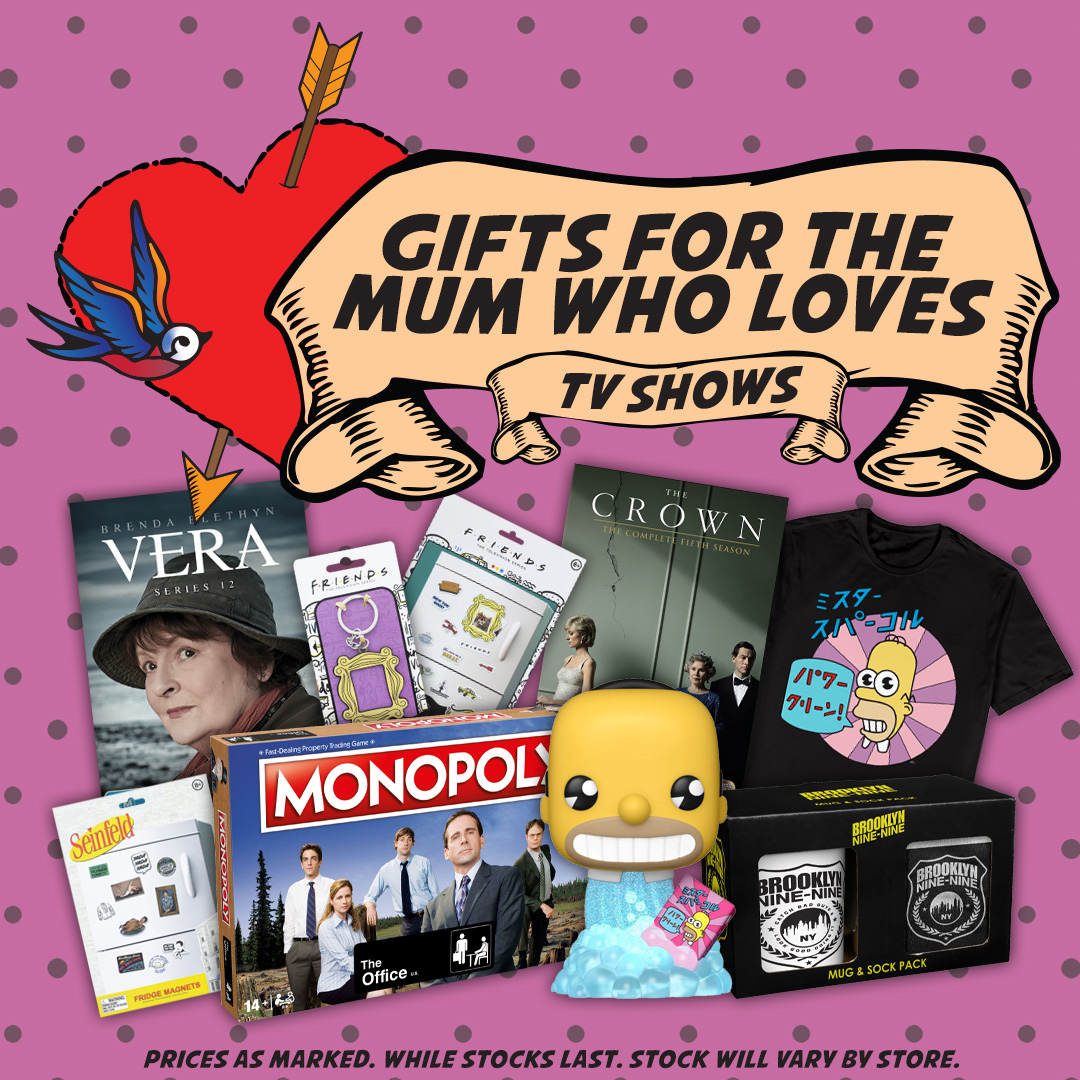 From The Crown to Friends, whatever Mum's favourite show is, JB's got you covered with a great TV-themed gift for Mother's Day! 📺 Shop TV Shows! 👉 brnw.ch/21wJyT3 Shop TV Collectibles & Merchandise! 👉 brnw.ch/21wJyT4