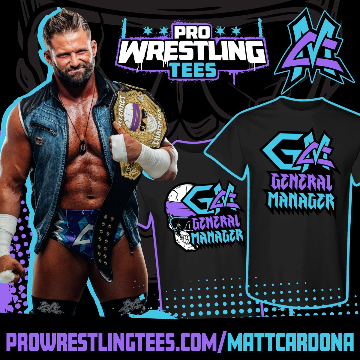 I’m the new @GCWrestling_ General Manager! I love the GCW Universe…and I know they’ll all buy my new shirts on @PWTees! prowrestlingtees.com/mattcardona