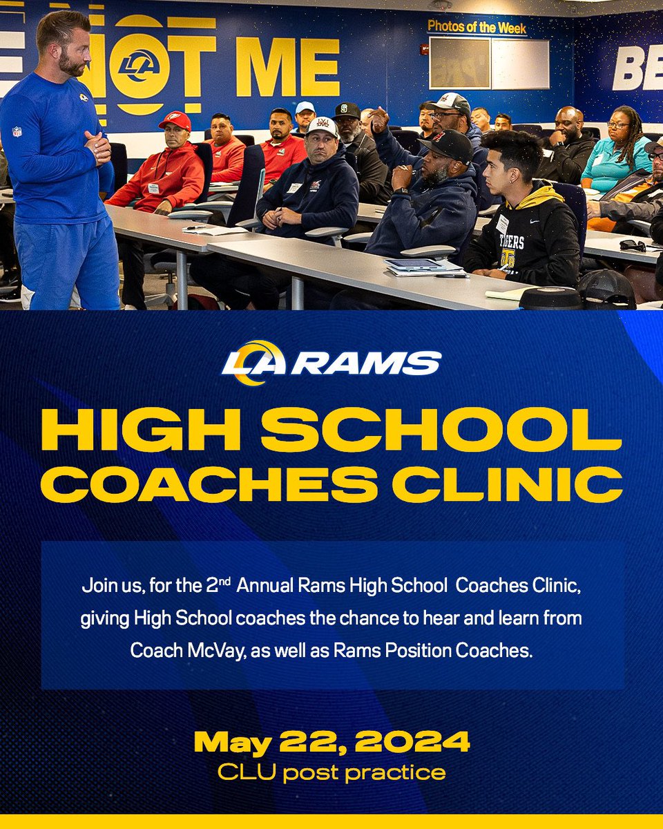Sign up today! ✍️ 2nd Annual HS Coaches Clinic at CLU on May 22nd!🏈 » bit.ly/3wszatI
