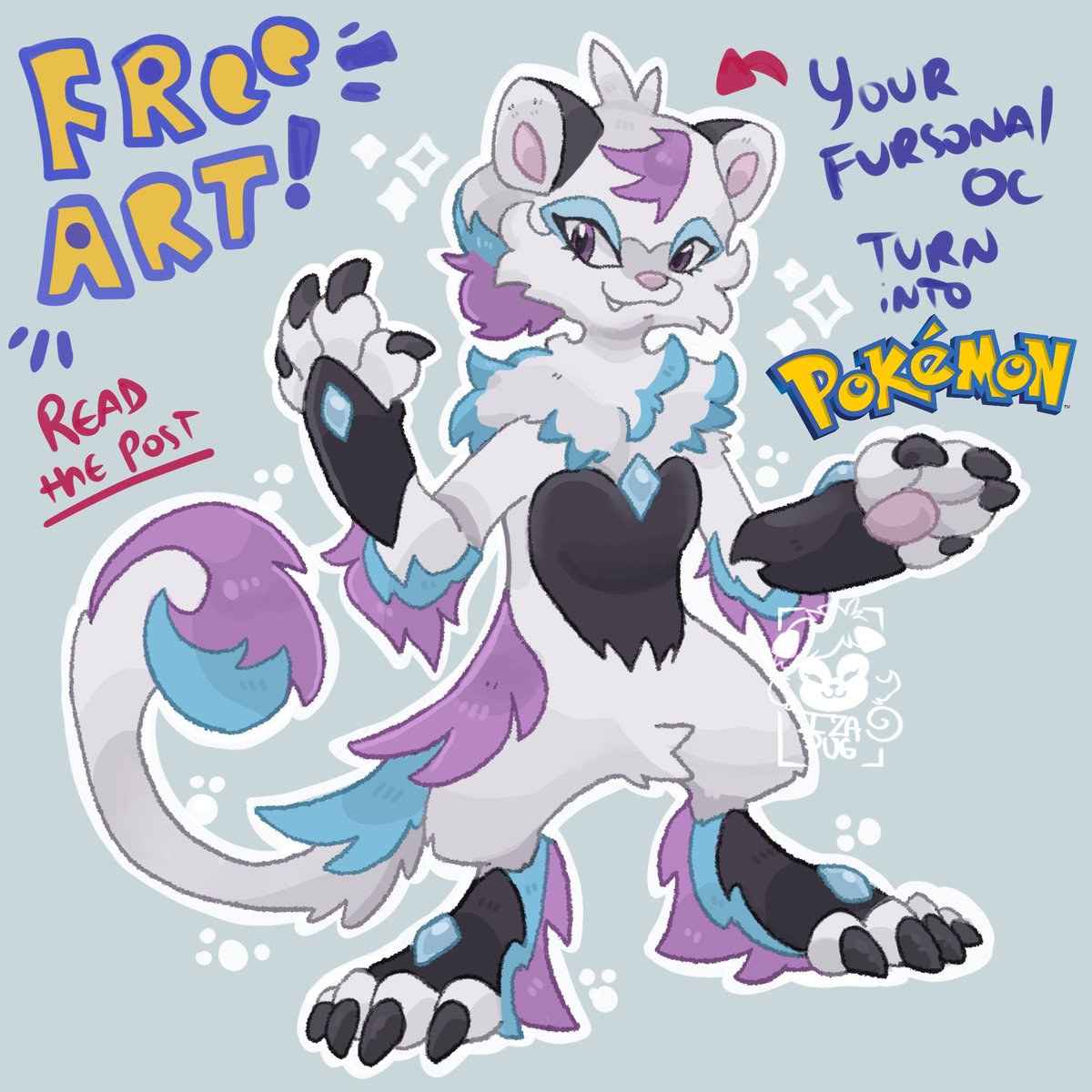 Izapug's tweet photo. ✨FREE ART CHANCE - To cellebrate 12K!✨
💙Rules 💜
- Follow me to join~
-SFW Refs ONLY!
- 2 WINNERS will be choosen~ 
*ENDS - 13/05 (monday)*

Good lucky ✨ https://t.co/vQmncX4I7k