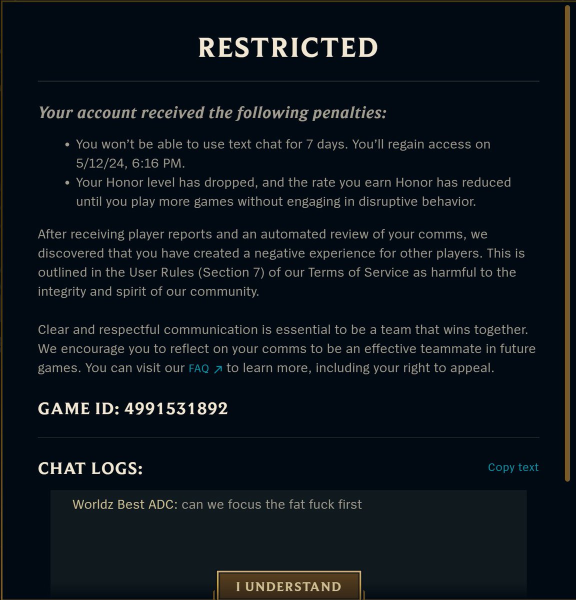 No way this is real. @riotgames @RiotPhreak @RiotSupport @RiotAugust @loltyler1 @KarasMaii @doaenel @ScrubNoobLoL @Aatroxcarry @Trick2g  Can anyone please help me get this reversed?