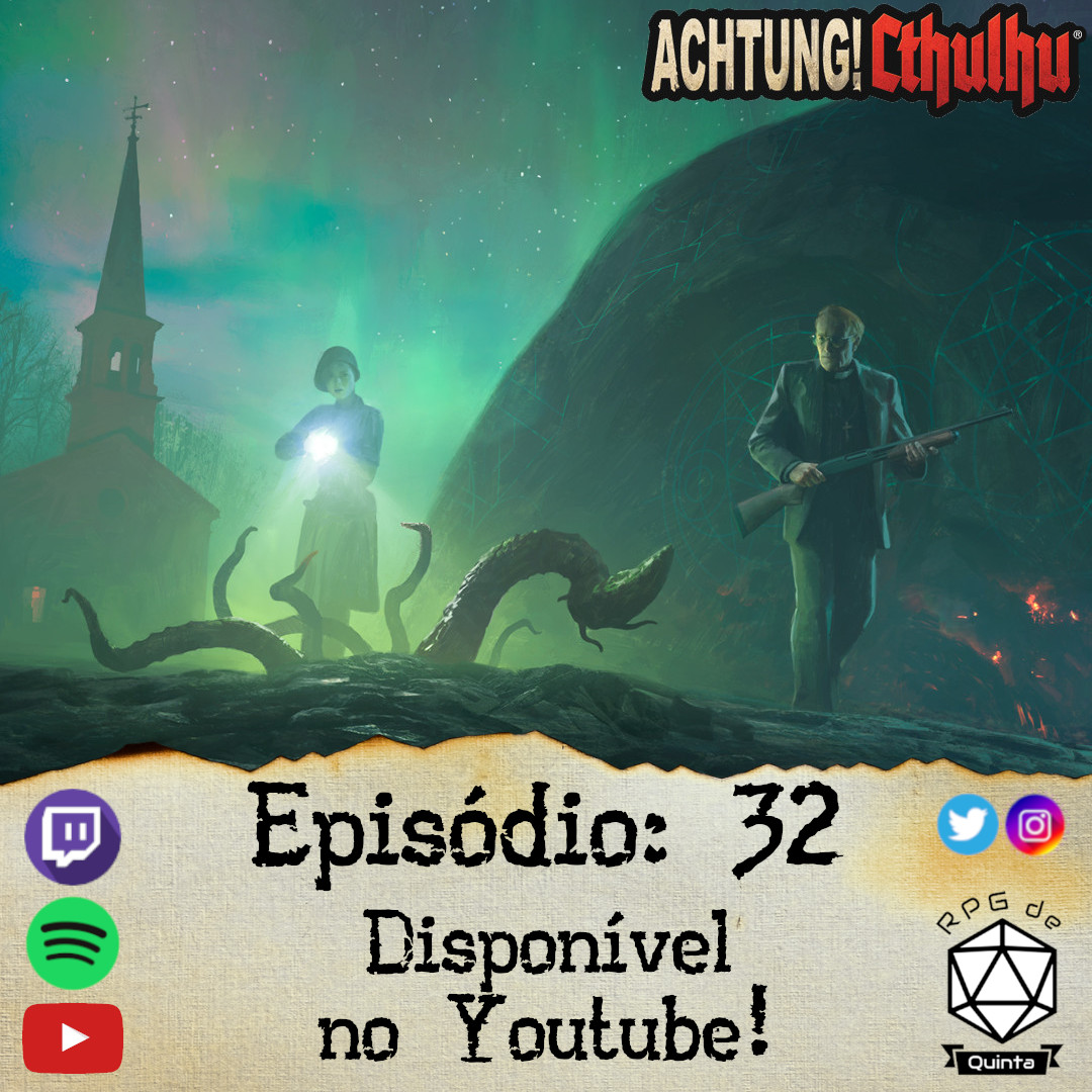 Se ainda não viu, vem ver o 32º episódio, da nossa campanha Lovecraftiana!
▶️ youtu.be/-srCEr7I_MM ✅
#SavageWorlds #AchtungCthulhu #CallOfCthulhu #CthulhuMythos