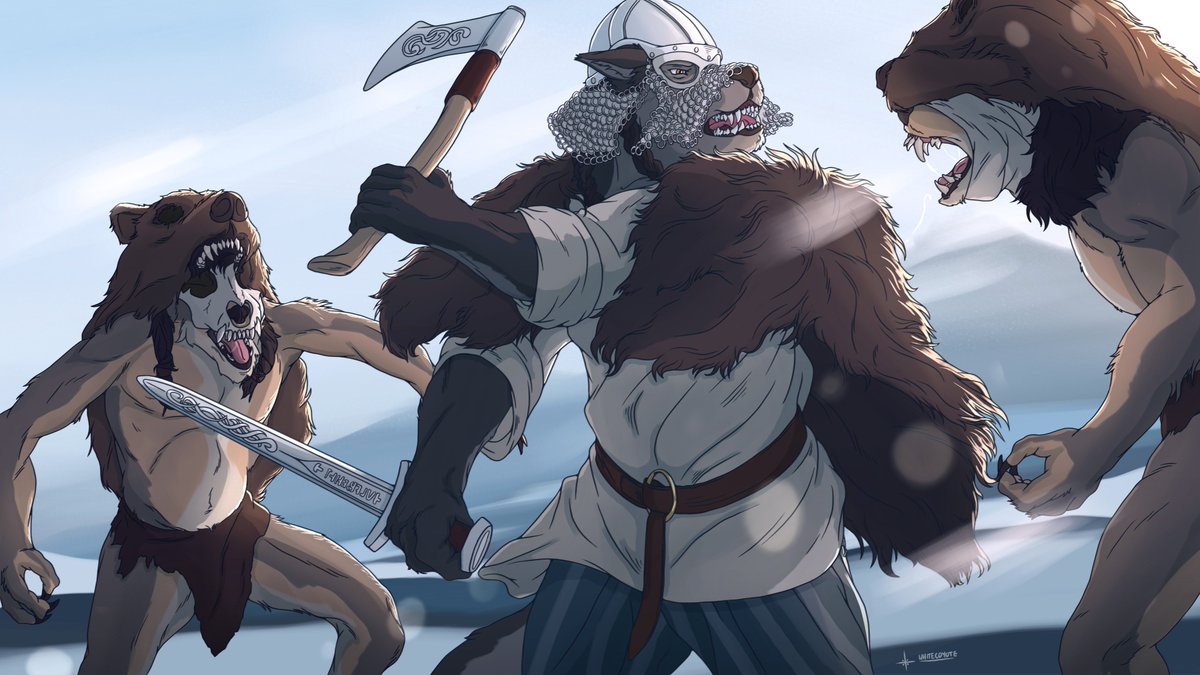 First Contact Vikings and Skinwalkers. It's amazing how the Vikings discovered and settled the New World. Why did they leave? This picture is the first in my Medieval Series. A gift for a friend.