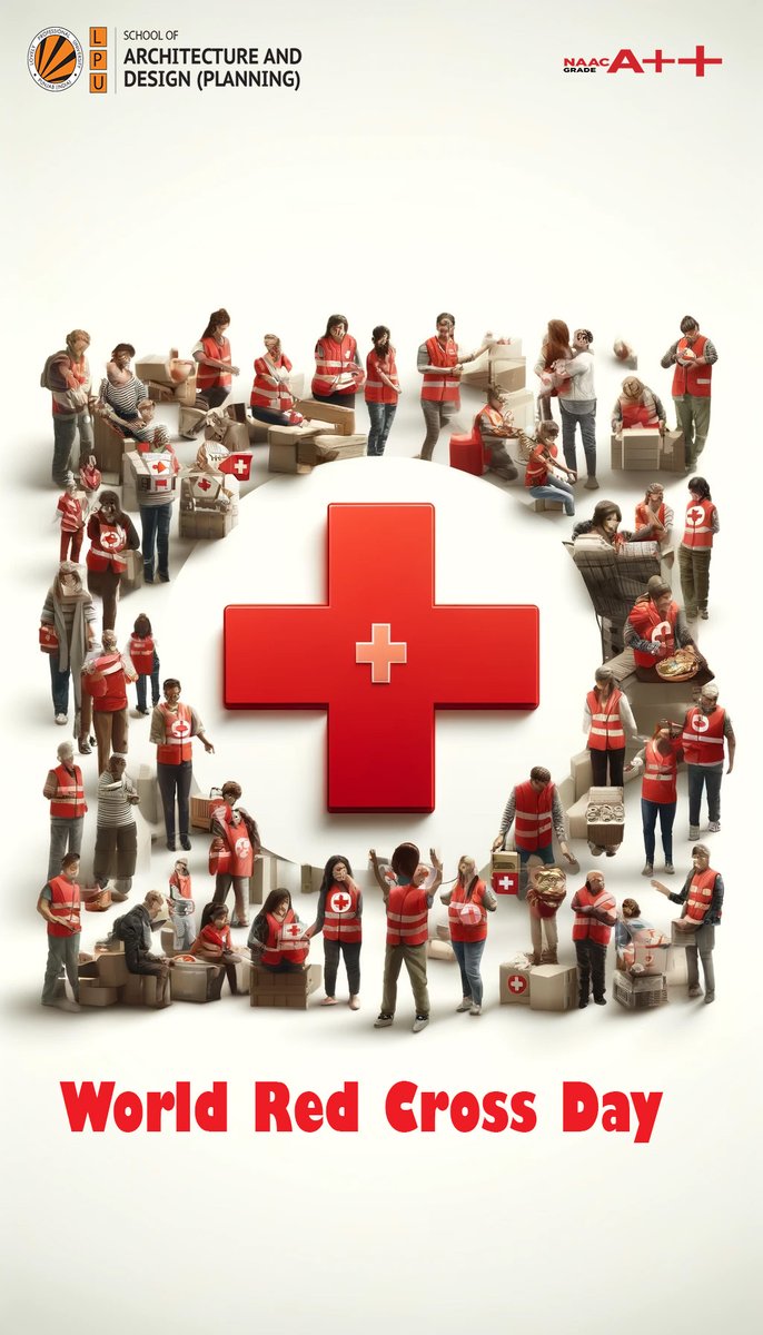 🔴 Today, on World Red Cross Day, let's celebrate the relentless spirit and humanitarian efforts of volunteers around the globe!  🌍💪 #WorldRedCrossDay #RedCross #Humanity #Volunteer #LPUUniversity #LPUPlanning #ThinkBig #GlobalHealth #EmergencyResponse #TogetherForHumanity