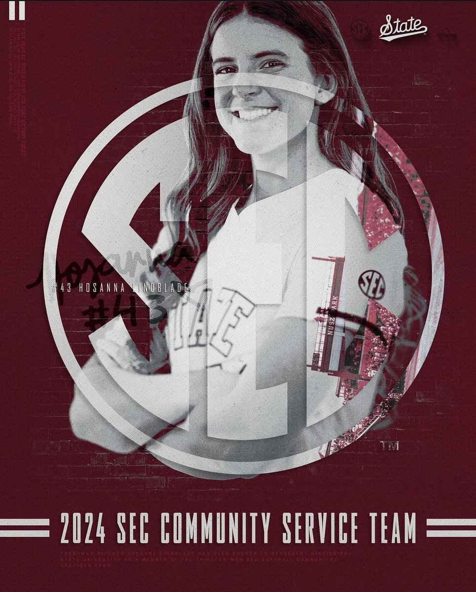 Way to go former Blaze Alum and Mississippi State Softball’s Hosanna Linblade for being named to the 2024 Southeastern Conference Community Service Team! We’re so proud of your accomplishments! #blazealum #BlazeOn