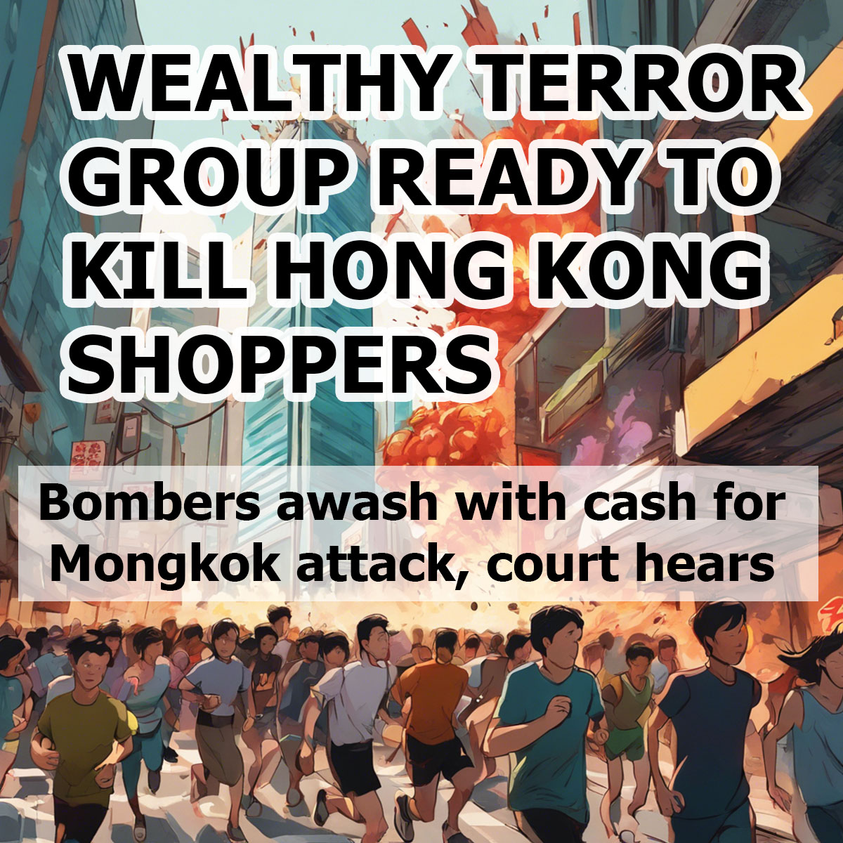 WEALTHY TERROR GROUP READY TO KILL HONG KONG SHOPPERS
Hong Kong protesters planned to detonate bombs in Mongkok, one of the world’s most densely populated areas.

Innocent Hong Kong people would be killed in the attack on a shopping district, but a leader told a shocked court