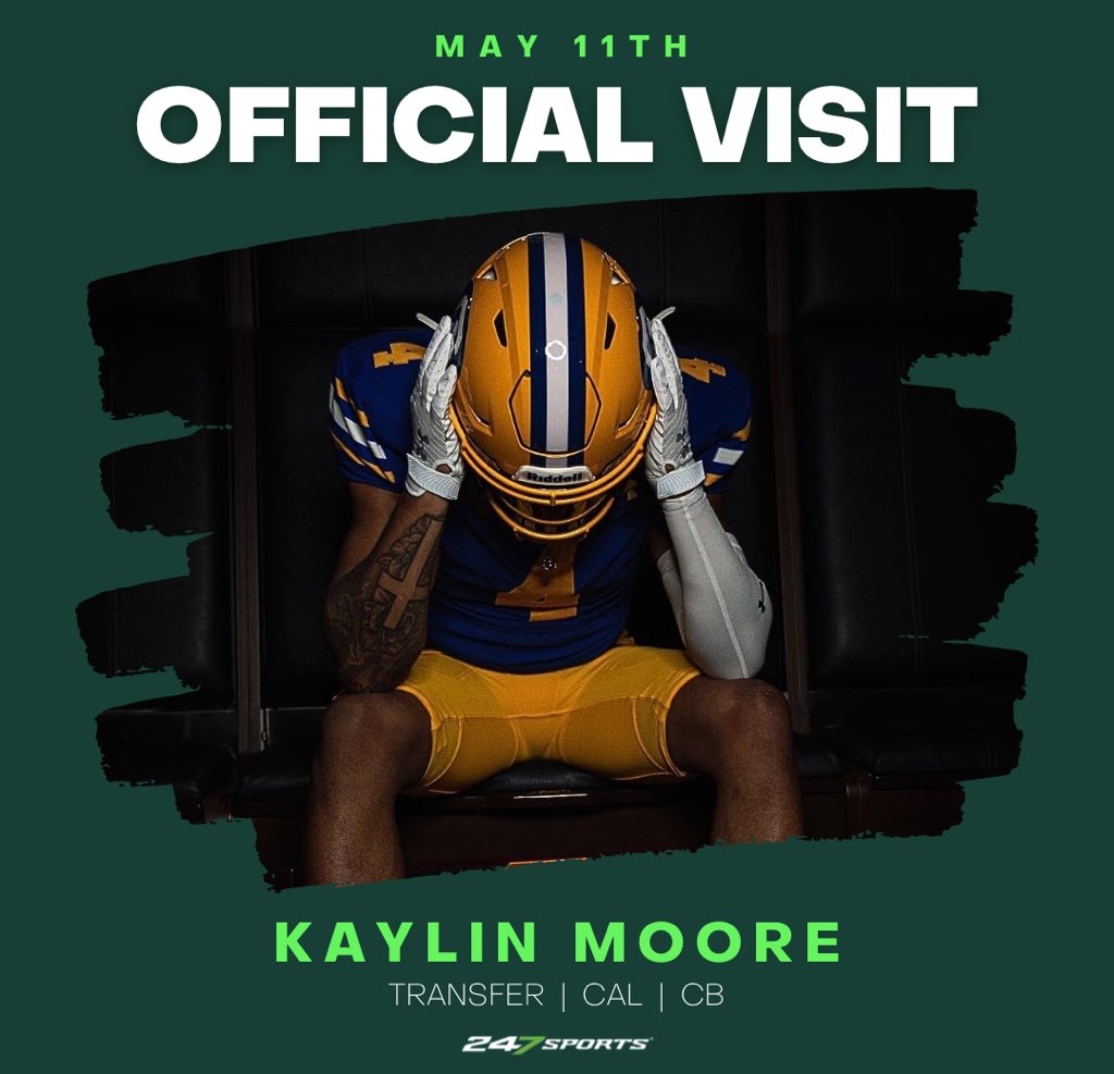 NEWS: #MichiganState will host transfer CB Kaylin Moore this weekend for an official visit, he tells @C_Robinson24.

Over the last 3 years at Cal & Colorado, Moore started 17 games (25 total).

He would bring experience and depth to the MSU corner room, if he commits.