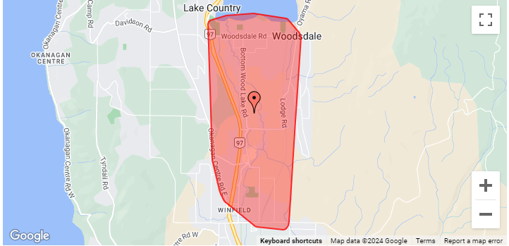 Crews are on their way to an outage affecting 1,105 customers in #LakeCountry. They expect to arrive by 6:40 p.m. and updates will be available here: bit.ly/3URnQQb