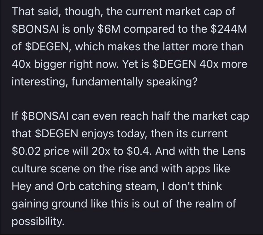 Great $BONSAI write up by @WPeaster