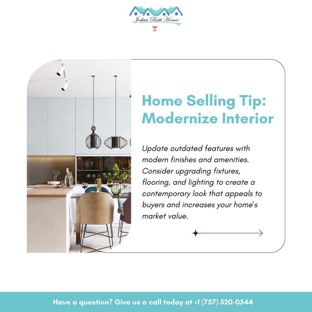 Looking to sell your home? Here's a valuable tip for you! 😉

Don't underestimate the power of a modern touch! ✨️

#JoshuaBrittHomes #ProdigyRealty #RealEstateTalk #RealEstate #HomeSelling #ModernLiving #RealEstateTips #UpgradeYourSpace #HomeOwners #homesellers