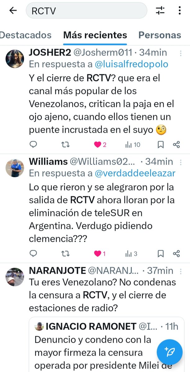 Saben por qué es tendencia RCTV?
Porque los venezolanos están puteando a Maduro por cerrar una TV opositora!!!
🤣🤣🤣🤣
Vamos #VenezuelaLibre!!!! 💪