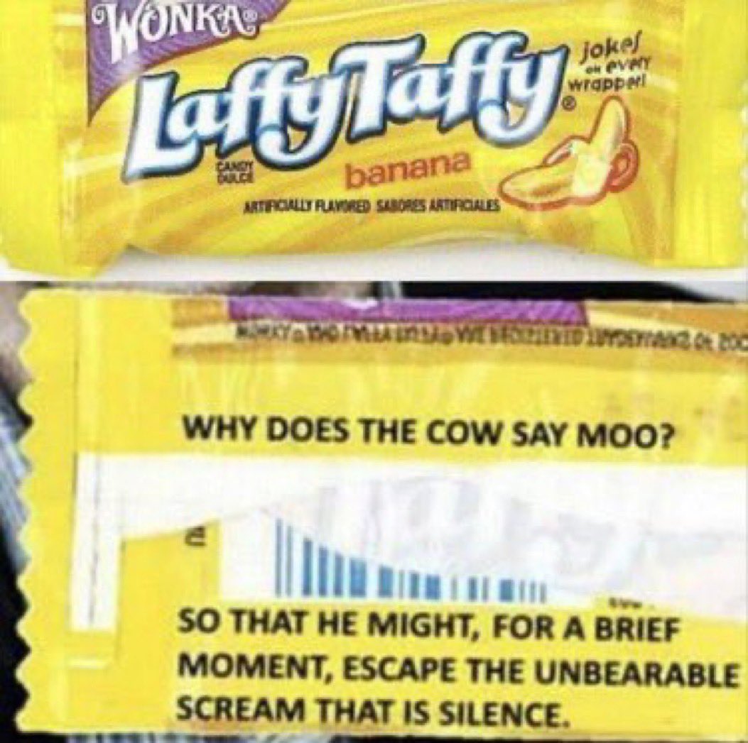 i think someone might want to check in on the laffy taffy guy