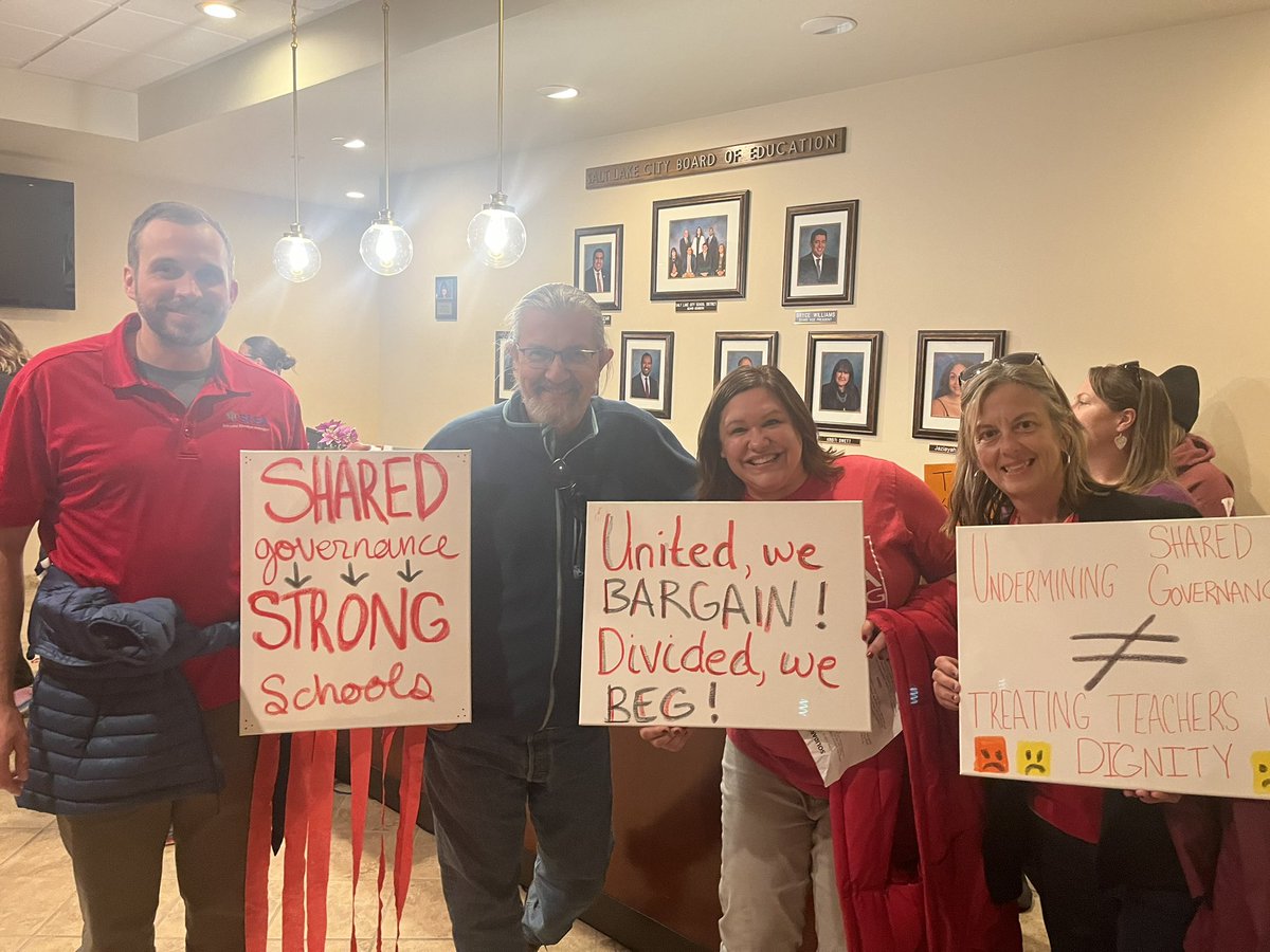 SarahBeeNichols's tweet photo. We can always count on @RepBriscoe to stand in solidarity with teachers! SLEA rallied tonight to protect shared governance and keep decision-making as close to the education experts— the teachers— as possible. https://t.co/sqkwxpJdvt