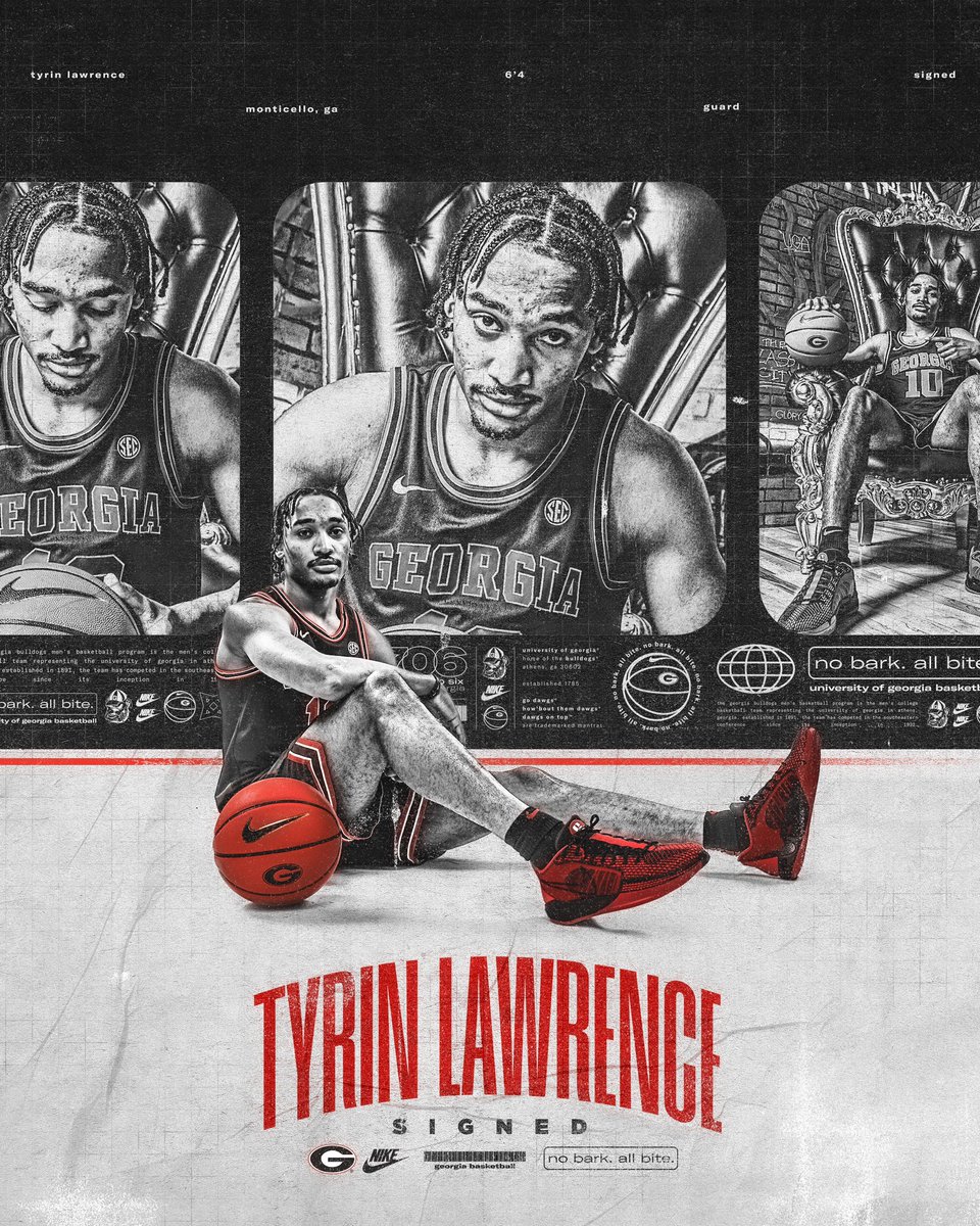 Tyrin Lawrence has officially signed. The Monticello, Georgia native is coming home for his graduate season. 

Read more: gado.gs/tlsigns

#GoDawgs