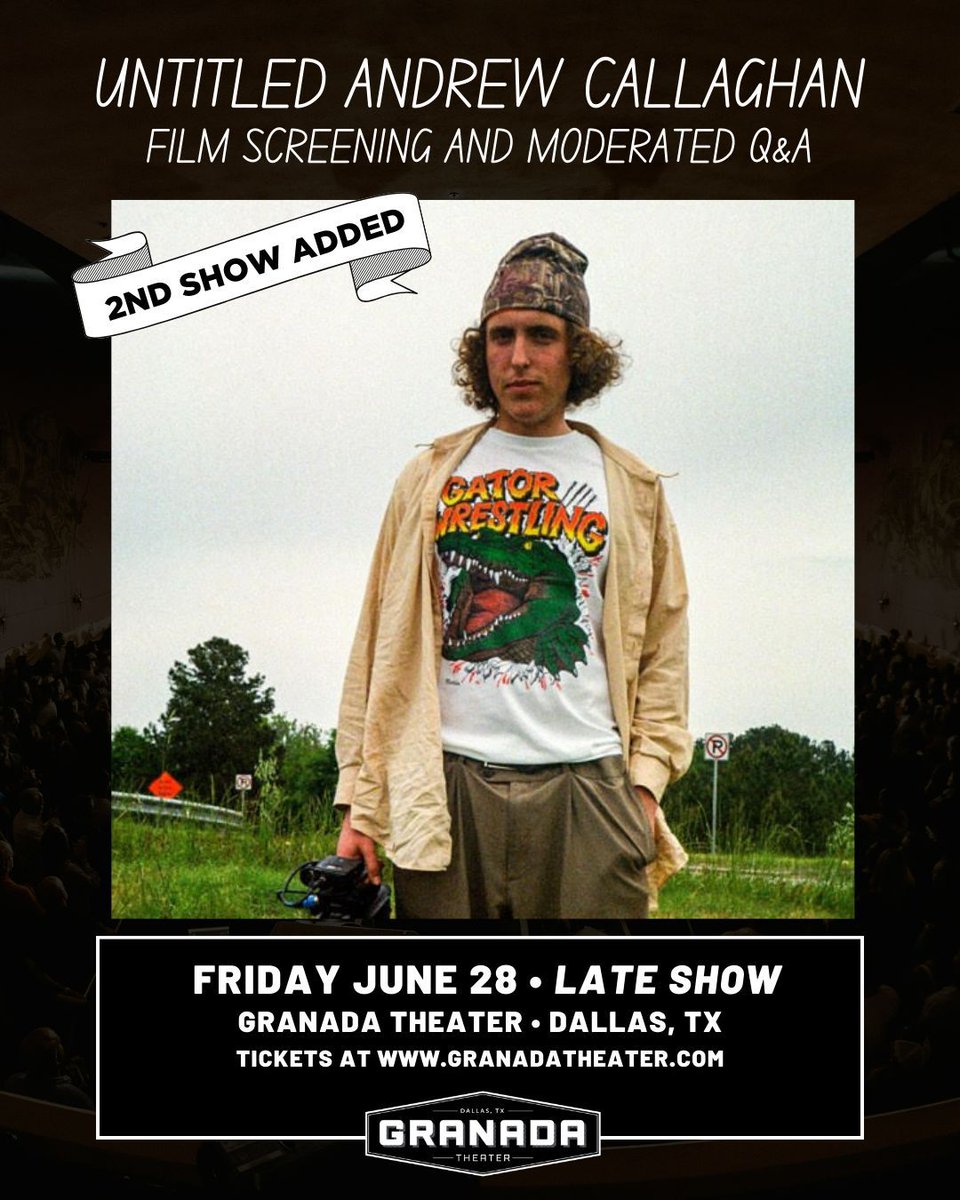 ⚡ ICYMI 📣 2nd show added! Andrew Callaghan presents a secret documentary and feature film that will premiere in a private screening on Saturday, June 28-Late Show🌒 Tickets are on sale NOW! 🚫 no phones, cameras, or recording devices allowed 🎟️ buff.ly/3UuCpJe