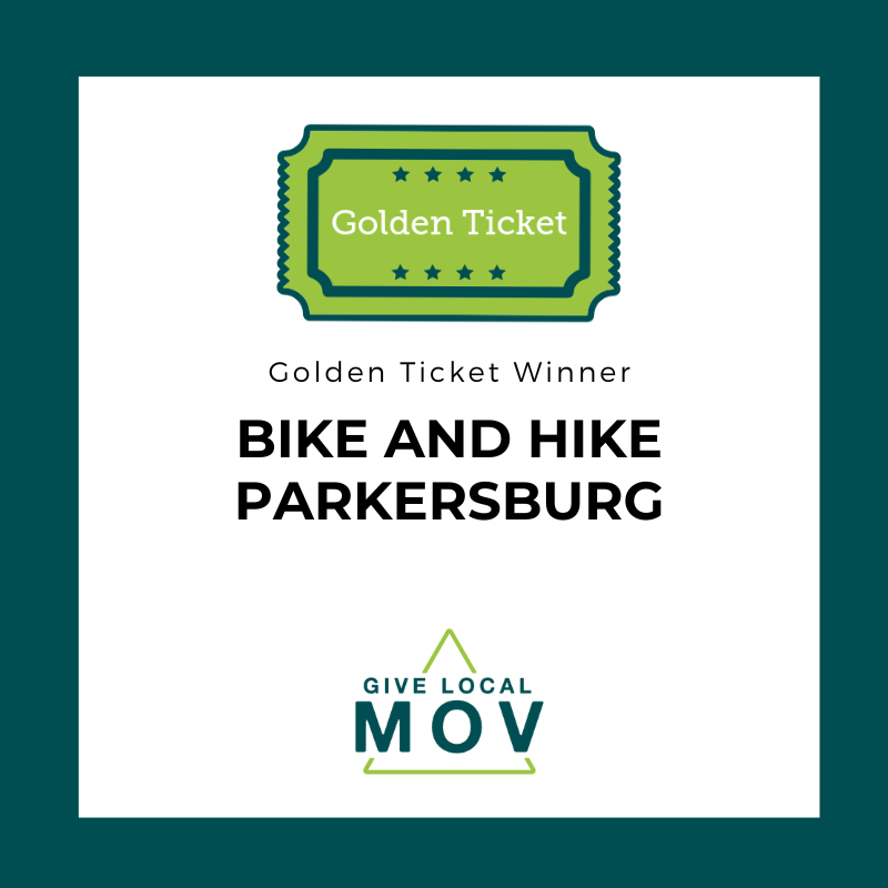 GiveLocalMOV's tweet image. 🌟 Congrats to Bike and Hike Parkersburg for scoring the $500 Erie Insurance Golden Ticket, thanks to a donation from Lynn Sommerville! Let's keep that positive momentum going strong! givelocalmov.org