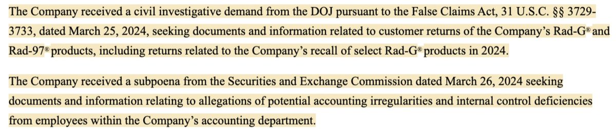 These new subpoenas for $masi don't seem good. We wrote about issues with the pulse oximeters already h/t @SaraLSirota . Seems like the DOJ may be pursuing a 'reverse' false claims theory. library.thecapitolforum.com/docs/7mupd5x58…