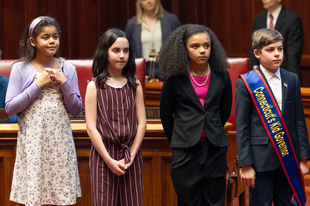 Today, we welcomed @CTKidGovernor Cristiano Almeida and his cabinet to the State Capitol! This impressive group is working on platforms such as: ✅ Getting fit for fun ✅ Mental well-being ✅ Hobbies that bring happiness ✅ Littering ✅ Bullying ✅ Internet safety