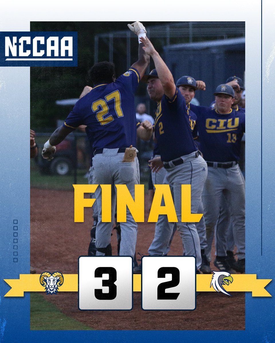 ⚾️GAME DAY⚾️ @ciuramsbaseball takes down Toccoa Falls in extra innings to move into the winner's bracket at the NCCAA South Region Tournament! #RamEm