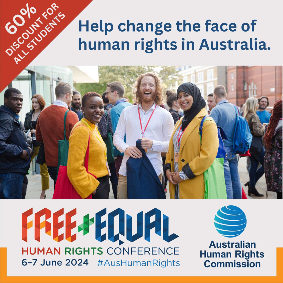 Just 4 weeks left to the Australian Human Rights Commission's Free + Equal Conference. AHRC has now announced keynote speakers Michael Kirby and Jennifer Robinson, and that there is a 60% discount for students - go check it out and register now! freeandequal.com.au