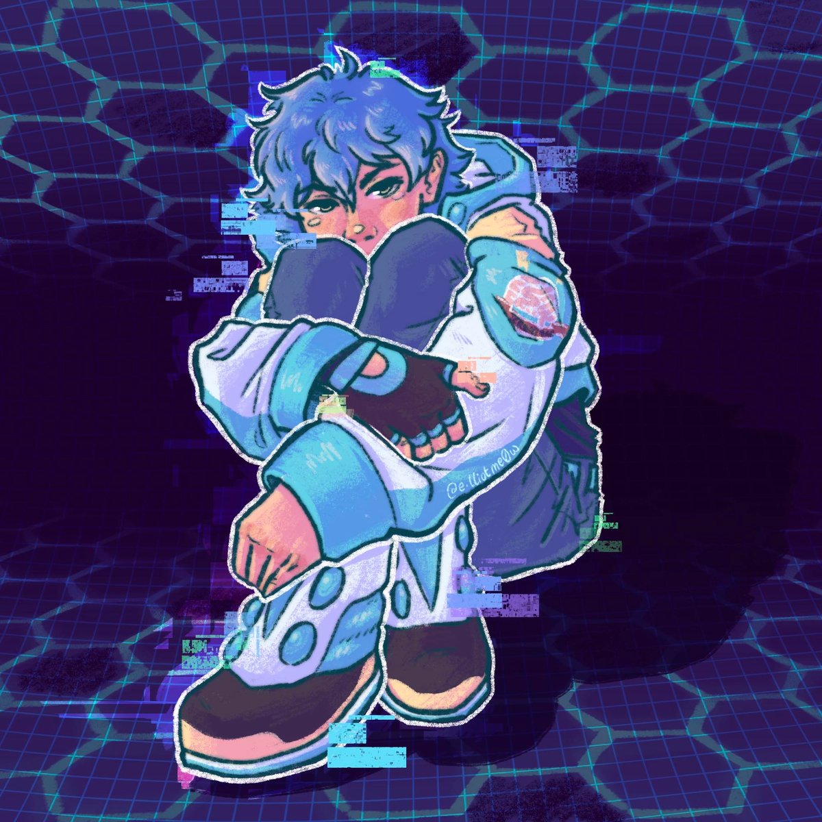 e_lliotme0w's tweet image. aoba is nonbinary pass it on (blue hair. shitty but cunty fashion sense) #dmmd