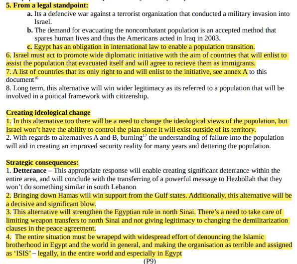 "Option C" from the Zionist Intel Ministry on Oct. 13 2023 memo currently in motion. Several of the specific goals have been to enforce Gazans another Nakba, this time to Sinai; as well as regimechanging Hamas.
Millionth time, ceasefire has been ruse &amp; the Zios must be eliminated