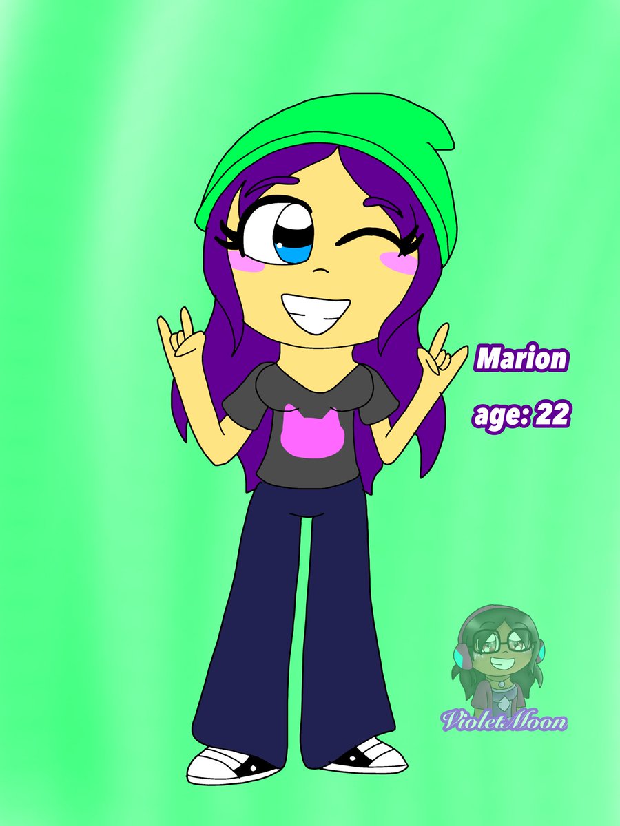 Marion Medrano 

Marion is a prankster who like to prank someone 

(#AzariaReese #azariareesedraws #thunderreese #azaria_art #azaria_fc #violetmoonlight) 

#VioletandFriends #MarionMedrano #oc #originalcharacter #referencesheet #drawing #digitalart