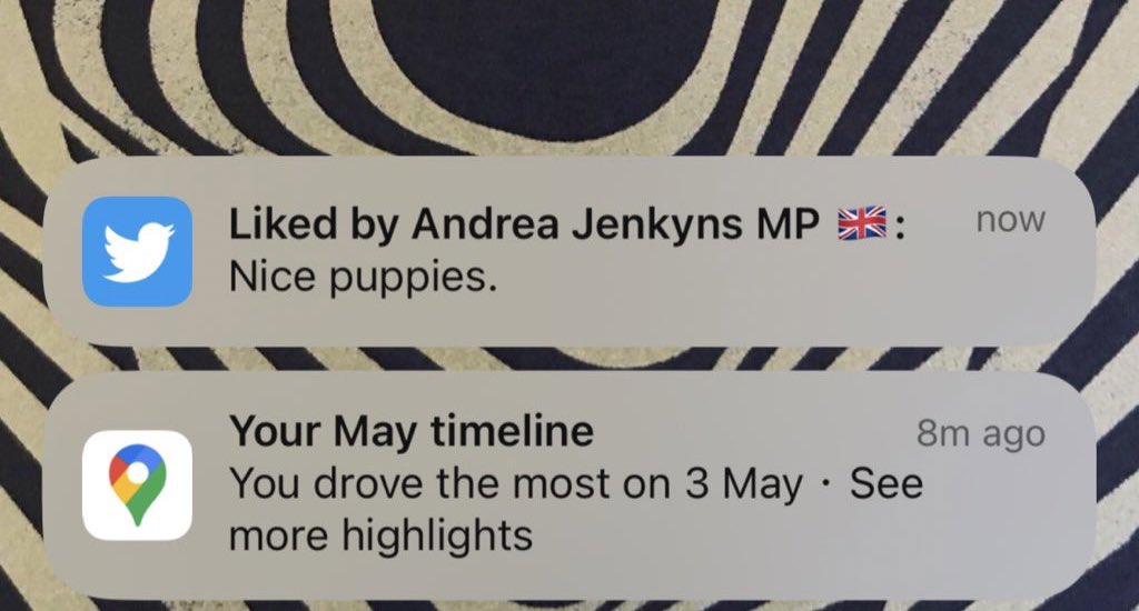 Politicians who like your tweets. I’ll go first. Andrea Jenkyns. Apologies if you’ve seen this before.