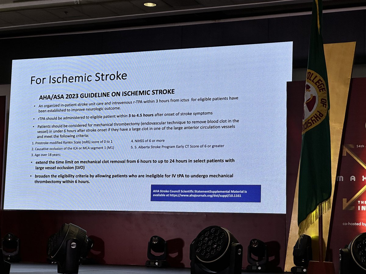 AHA/ASA 2023 guideline on ischemic stroke. 
- mechanical thrombectomy beneficial for wake up stroke
#PCP2024