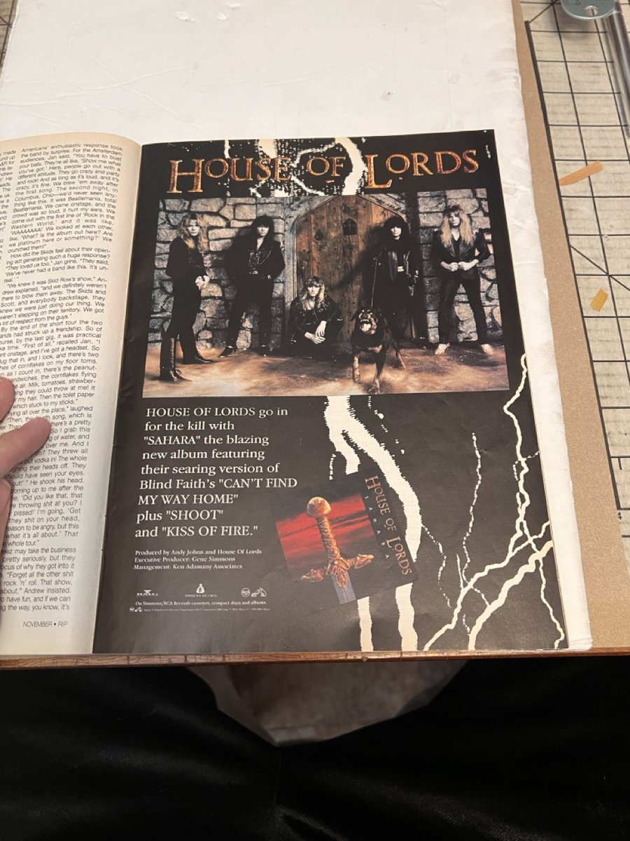 Two #HouseofLords ads for the albums 'Demons Down' and 'Sahara.' #hairmetal
