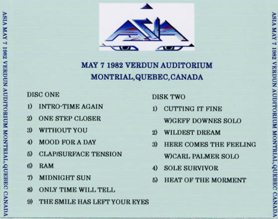 ASIA❗️ Live at Auditorium de Verdun, Montreal, QC, Canada, May 7, 1982. @originalasia #SteveHowe #CarlPalmer @ELP_carl #JohnWetton #GeoffreyDownes