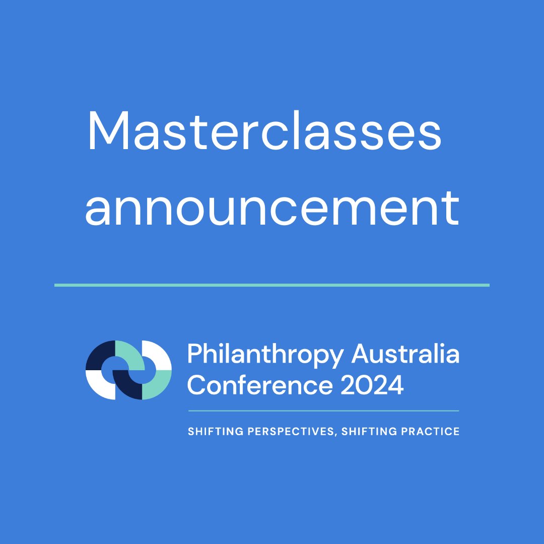 Masterclasses have been announced for the Philanthropy Australia Conference 2024! Click here to learn more: philanthropy.eventsair.com/philanthropy-a…