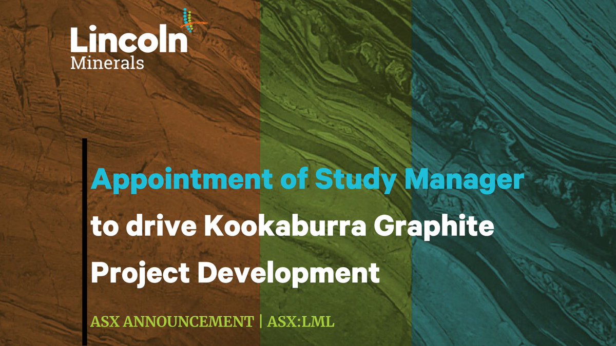 We've appointed Stephen McEwen as Study Manager to oversee the Pre-Feasibility Study for our Kookaburra #Graphite Project on SA’s Eyre Peninsula. With +20 years of experience in the #resources sector, including working in the critical minerals space, Mr. McEwen brings a wealth of