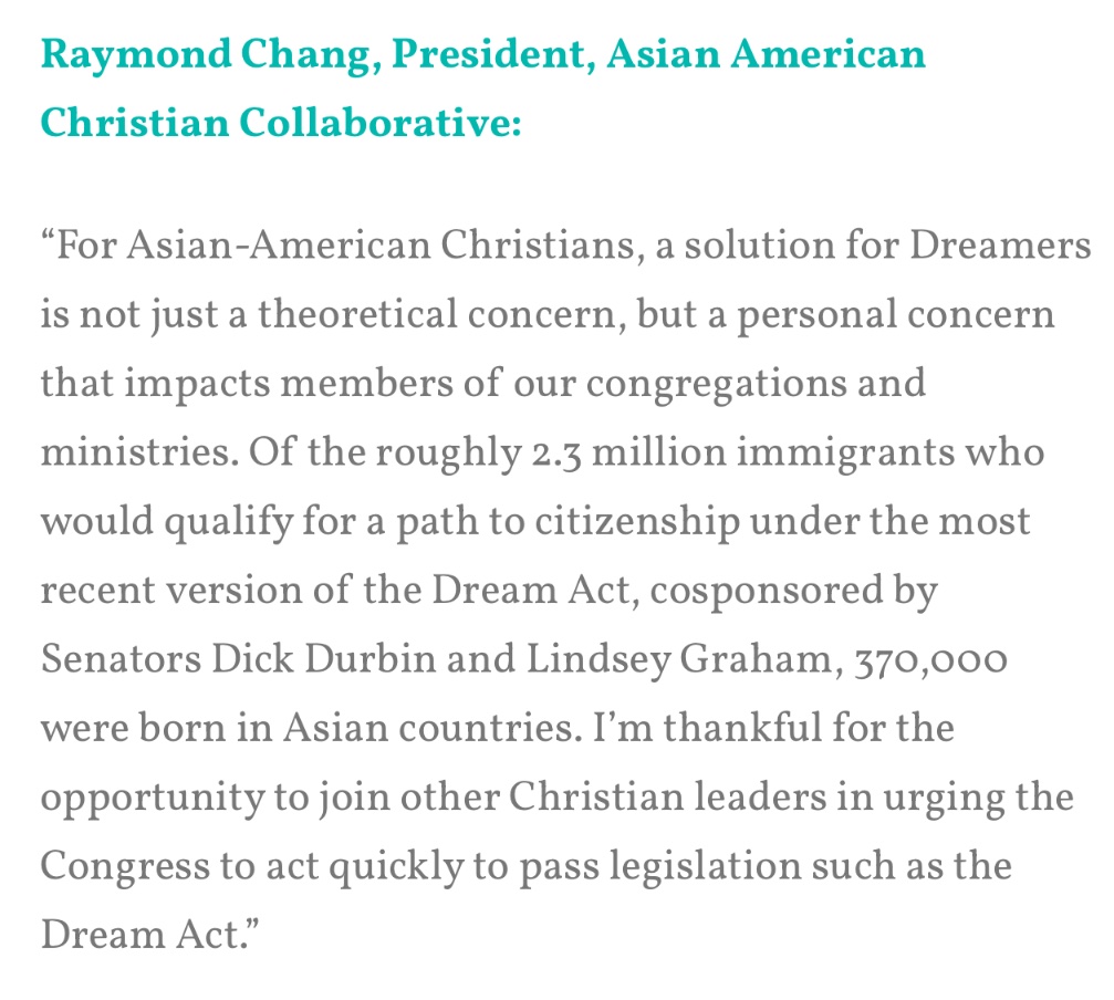 In advance of a Senate Judiciary Committee hearing on Dreamers tomorrow, a coalition of evangelical denominations & organizations sent a letter underscoring the urgency of a permanent legislative solution for DACA recipients & other Dreamers evangelicalimmigrationtable.com/evangelicals-u…