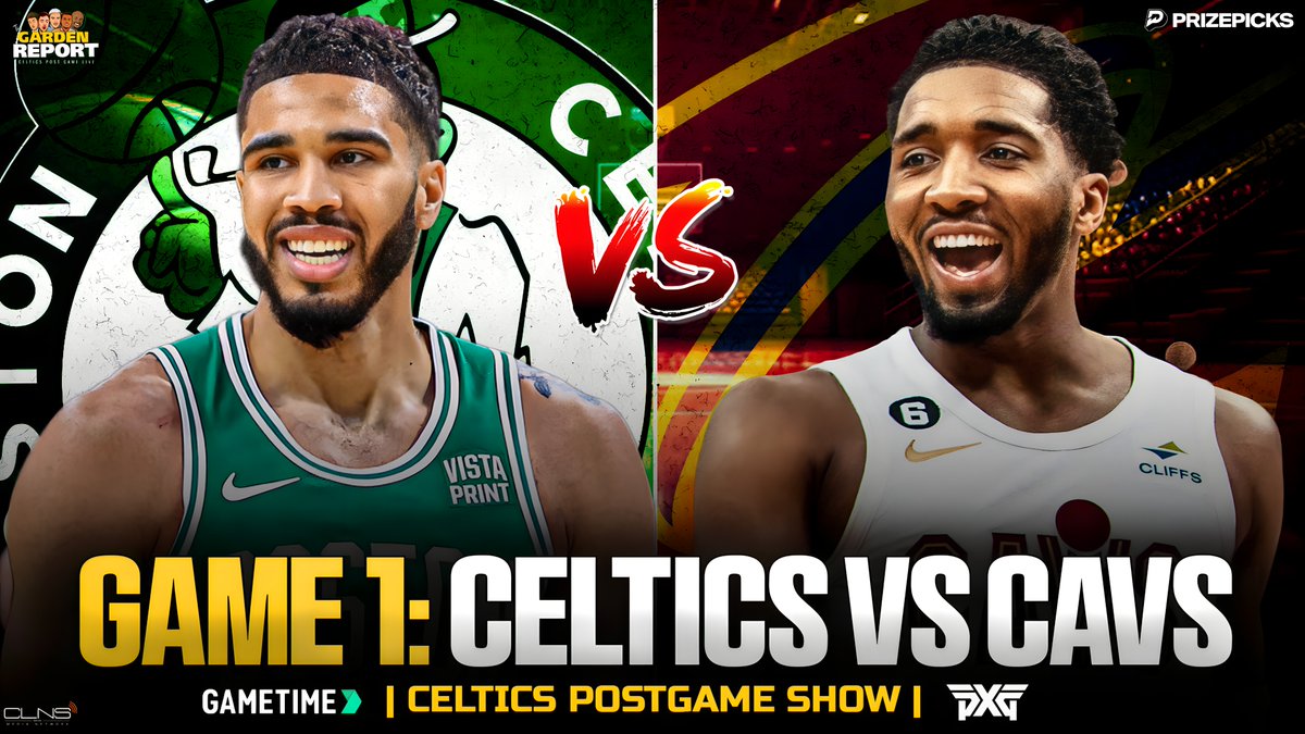 🚨#GardenReport LIVE Tonight after Game 1 of #Celtics vs #Cavs!🍀

📺: youtube.com/live/mMs3L_lb-…

@RealBobManning, @Joe_Sway, @ASherrodblakely, @Jimmy_Toscano @John_Zannis #NBA #DifferentHere

📲@PrizePicks Use Code CLNS
🎟️@Gametime Code CLNS for $20 Off 1st Purchase. Terms apply.…