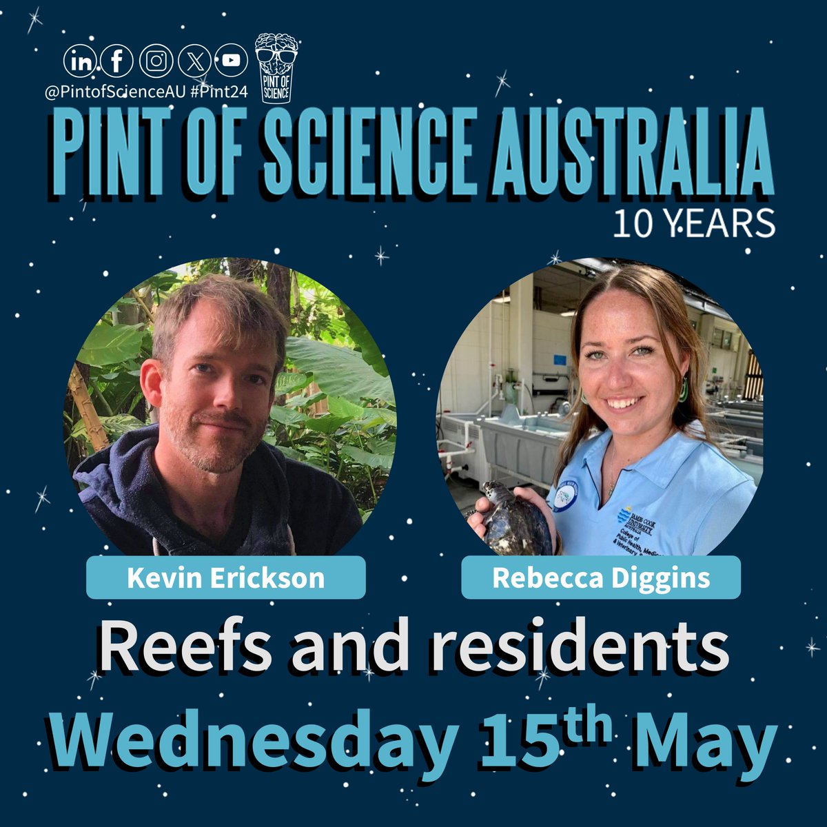 Come along to @pintofscienceAU in Townsville next week⬇️ 🪸learn about out of season coral spawning in @SeaSim_AIMS (Tues 14 May) 🪸@KevinPErickson shares how we're scaling reef restoration solutions on the #GreatBarrierReef (Wed 15 May) 🎟️ pintofscience.com.au/events/townsvi…