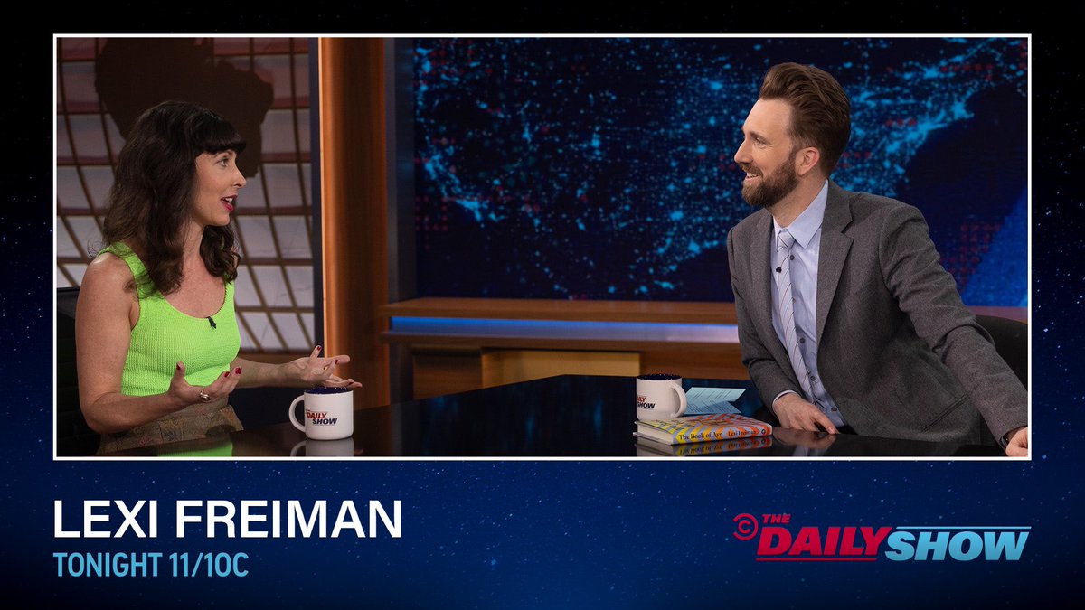 The Daily Show (@thedailyshow) on Twitter photo TONIGHT! Author <a href="/LexiFreiman/">Lexi Freiman</a> sits down with Jordan Klepper to discuss her latest novel “The Book of Ayn” TONIGHT! Author <a href="/LexiFreiman/">Lexi Freiman</a> sits down with Jordan Klepper to discuss her latest novel “The Book of Ayn”