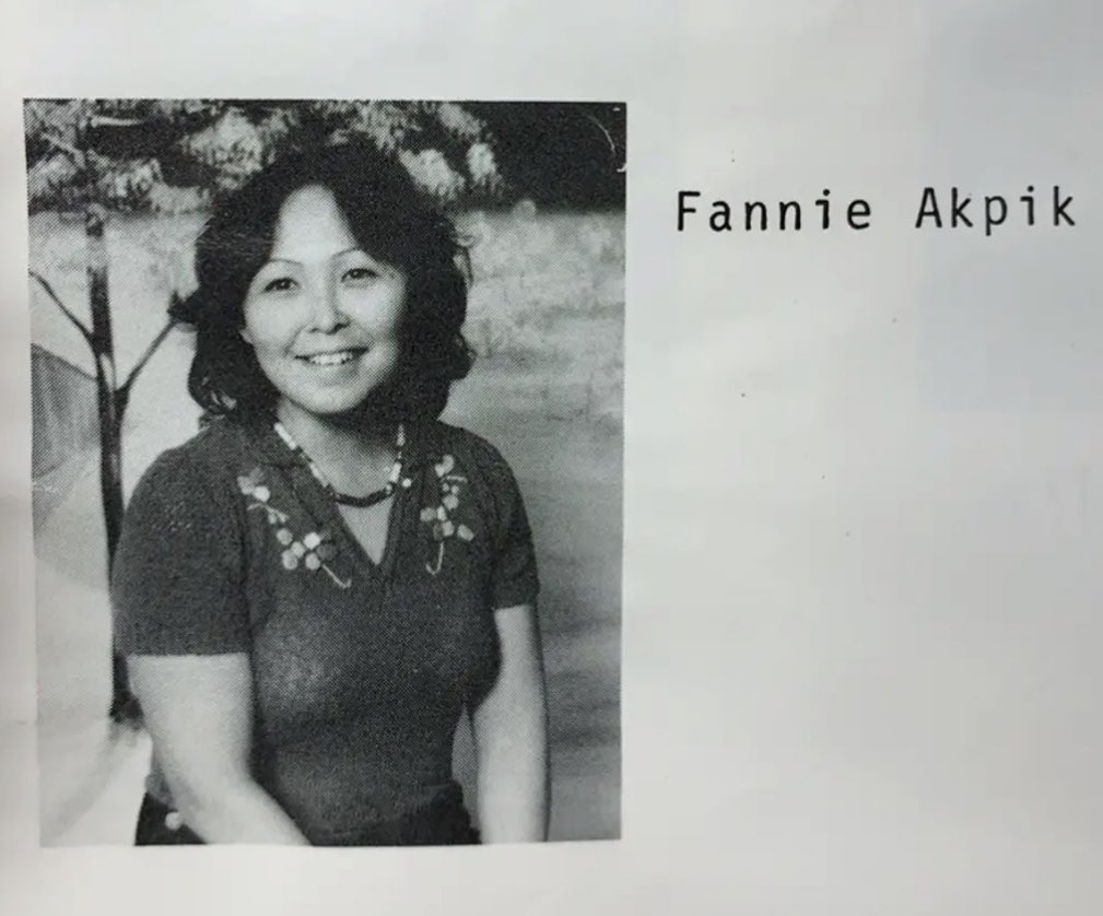 Happy Teacher Appreciation Day! 

Today I remember my favorite teacher, my beautiful late Aaka, Fannie Kuutuuq Akpik. 

She taught Iñupiaq Language and Culture for 40+ years. Her legacy lives on in every student that had the privilege  of being taught by her. 🤍 
#akleg