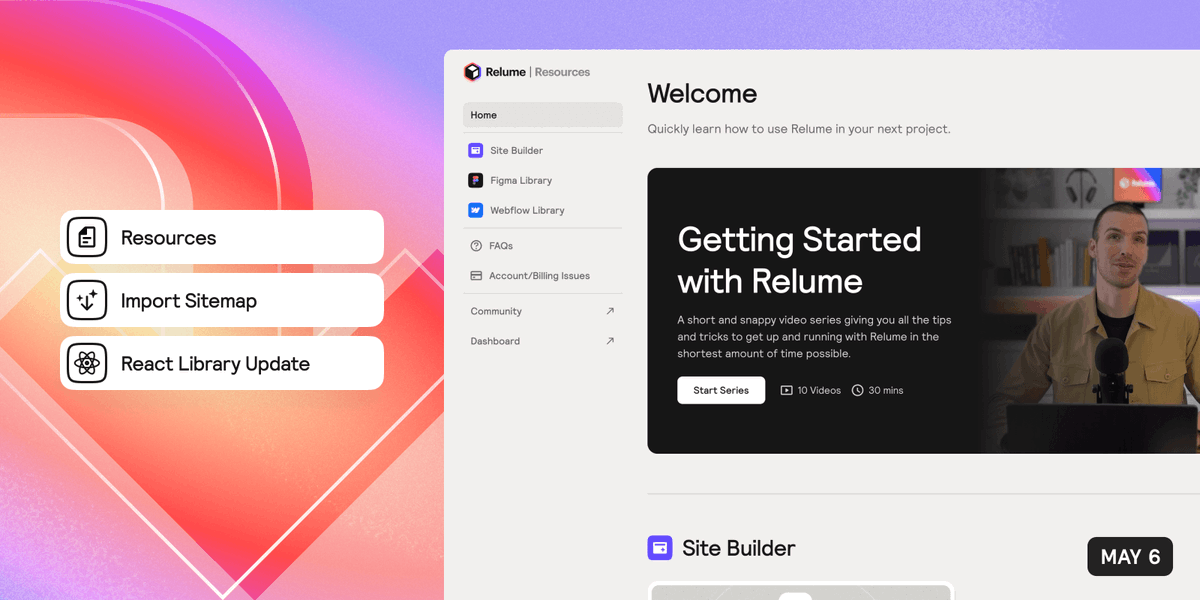 Happy May Component Day! 🚀

We've shipped some exciting new features and updates

See what the team has been working on: relume.io/whats-new/may-…