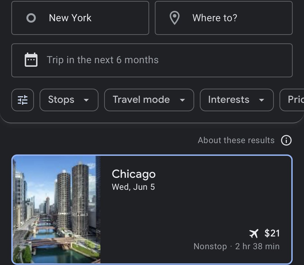 Flights prices to Chicago looking immaculate 👀