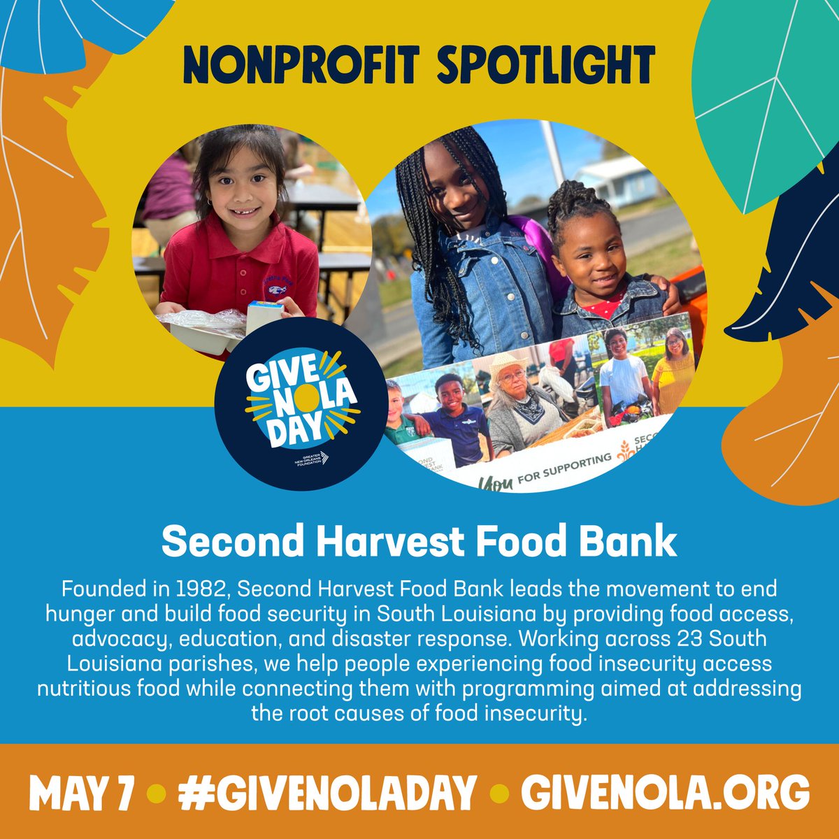 Second Harvest Food Bank was featured by the Greater New Orleans Foundation for #GiveNOLADay. They're committed to their mission to end hunger and build food security across 23 South Louisiana parishes.

#GivingTuesday #betsybirdsong #TheBirdsongGroup #worthycause #charity