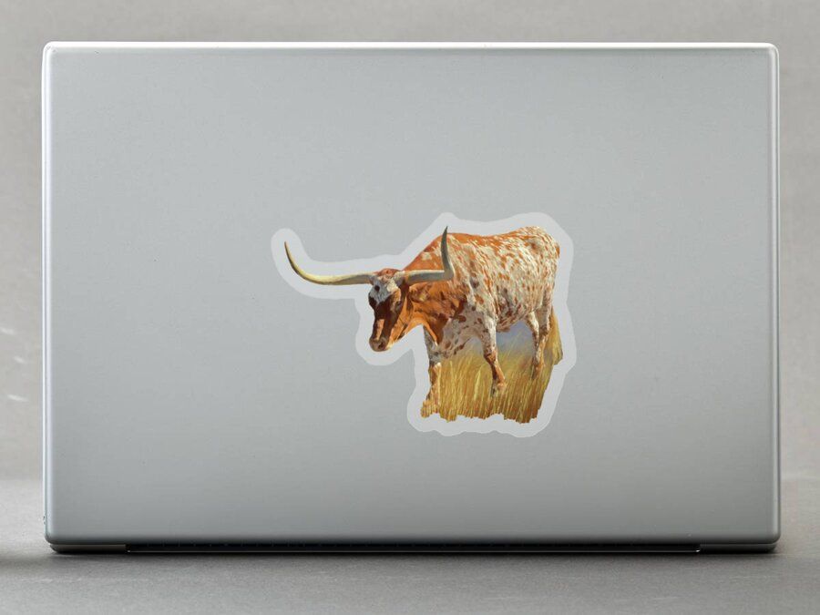 #Texas #Longhorn #sticker available in 4 sizes ##TexasLonghorns #UTAustin Also available as #wallart and on other products #giftideas #BuyIntoArt See all products here ---> buff.ly/3Ivecgc