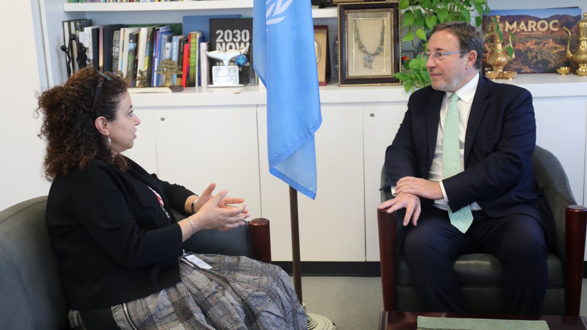 A great pleasure to meet with Dima Al Khatib @dimaalkhatib1, Director of @UNOSSC. We discussed continued support to countries of the global South fostering #SouthSouth and #TriangularCooperation for the #SDGs.